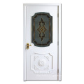 Wholesale White Color Lattice Bar Hollow Glass Decorative Cheap Prices Interior Room Security Solid Wood Door